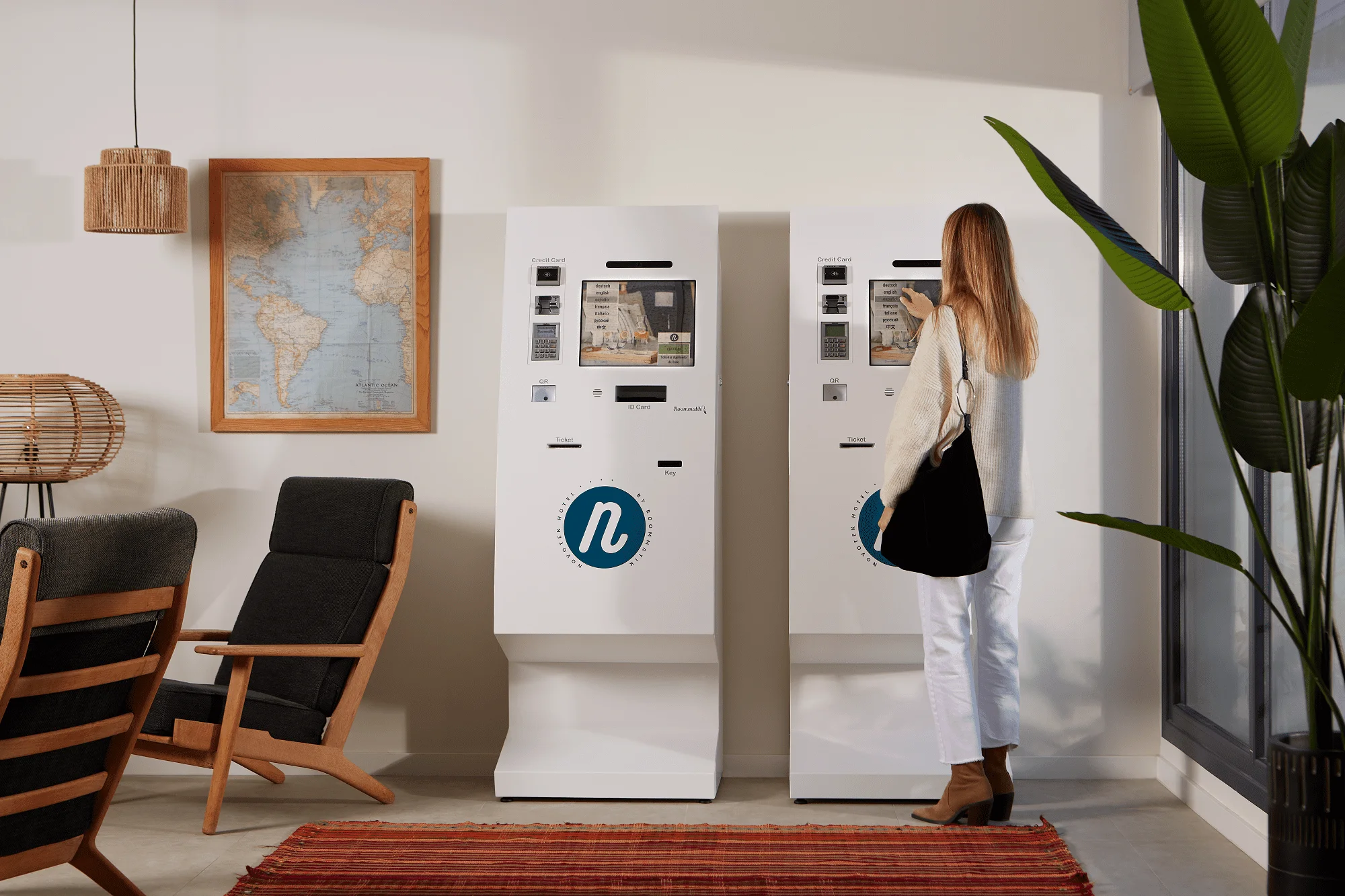 Kiosco premium Roommatik L-100 de check-in automático