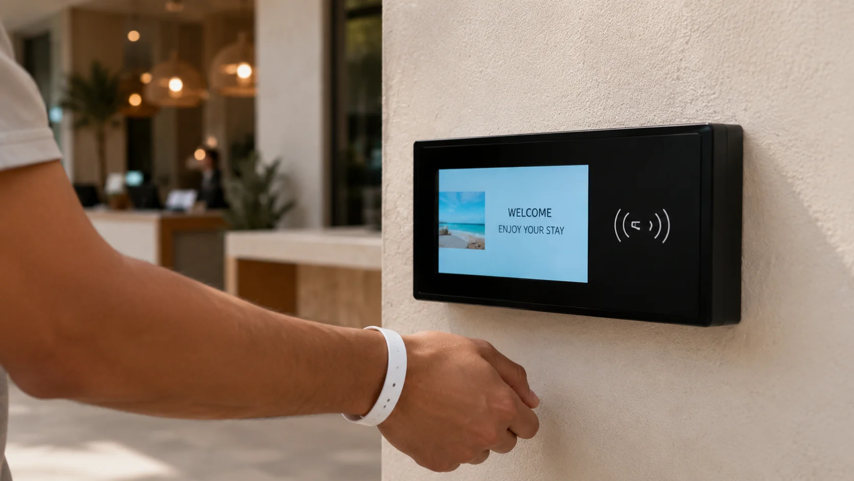 Guest activating access to their room at a KeyPoint