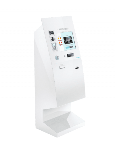 Recepción automática con kioscos de auto check-in Roommatik L-100 blanco Recepción automática con kioscos de auto check-in Roommatik L-100 blanco