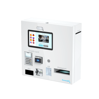 Recepción automática con kiosco de check-in Roommatik S-301 blanco Recepción automática con kiosco de check-in Roommatik S-301 blanco
